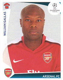 William Gallas Arsenal samolepka UEFA Champions League 2009/10 #485